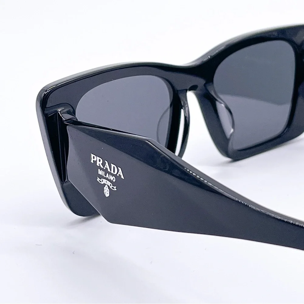 NEW PRADA PR08YSF 1AB5S0 WOMEN’S SUNGLASSES PRADA PR08YS BLACK SPR 08Y - Picture 6 of 11
